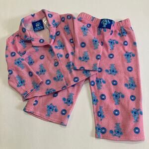 Vintage 2000s Y2K Blue's Clue's 18M Pink & Blue Pajama Pjs Set